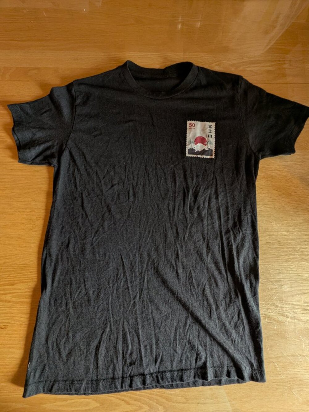 vintage black Japanese postage stamp tee